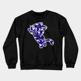 Cat Jewel Art - Stay Pawsitive (blue) Crewneck Sweatshirt